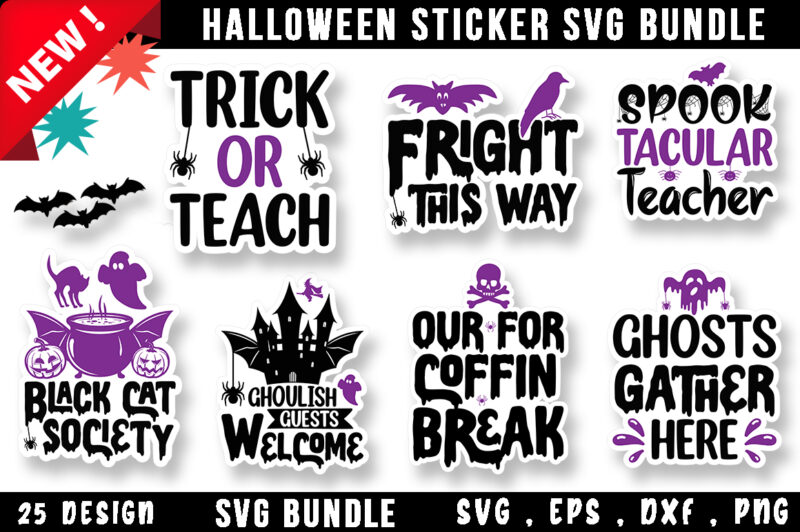 Halloween Sticker SVG Bundle