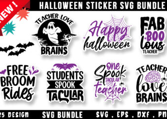 Halloween Sticker SVG Bundle graphic t shirt