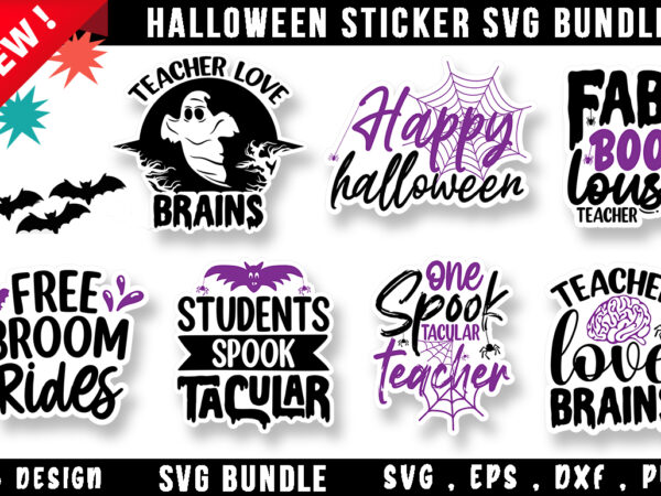 Halloween sticker svg bundle graphic t shirt