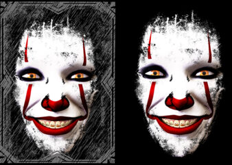Horror Style Face Clown graphic t shirt