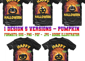 1 design 5 versions – pumpkins expression in halloween, Bundle halloween svg, Bundle pumpkin svg, bundle halloween, funny pumpkin svg, angry pumpkin svg, pumpkin with expressive face svg, witches svg,