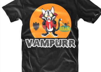 Cat in vampire form Svg, Vampurr Svg, Cat Svg, Halloween Svg, Witches Svg, Pumpkin Svg, Halloween t shirt design