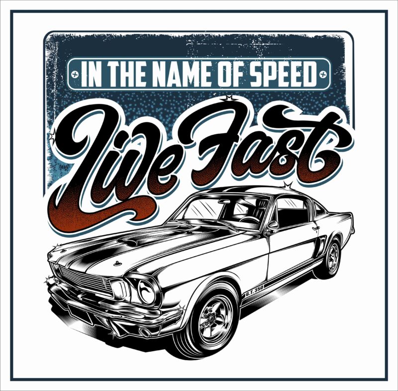 t-shirt vector Bikers, Rockabilly, Vintage Race Bundle vol 5