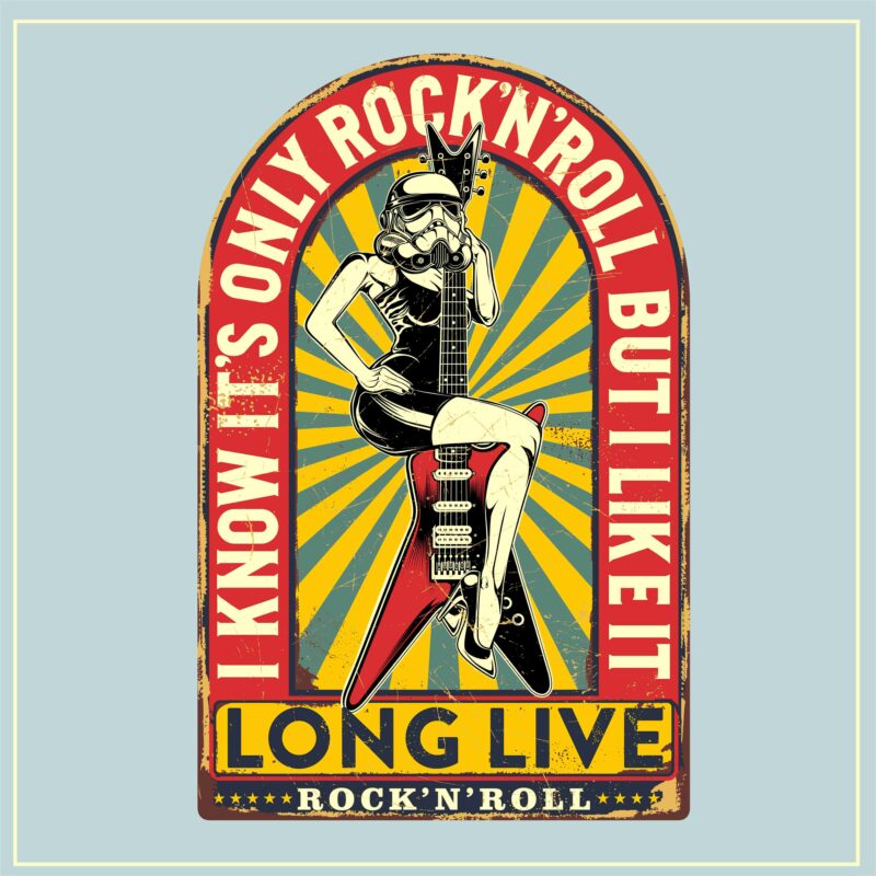 LONG LIVE ROCK’N’ROLL VINTAGE SIGNS