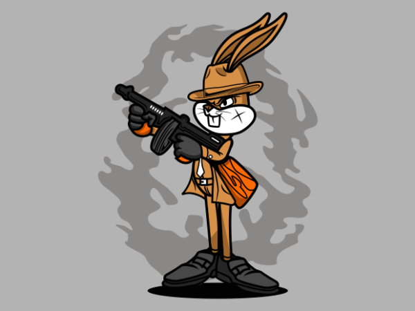 Mafia rabbit t shirt designs for sale