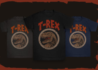 Dinosaur trex closeup illustration