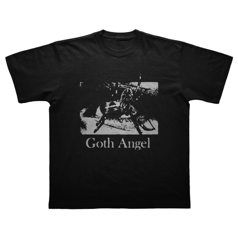 Goth Grunge Alternative Aesthetic Creepy Black n White Gothic Angel Png Graphic