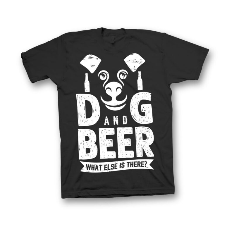 Dog and Beer, pet, animal, beer, drink, soulmate t shirt design for commercial use