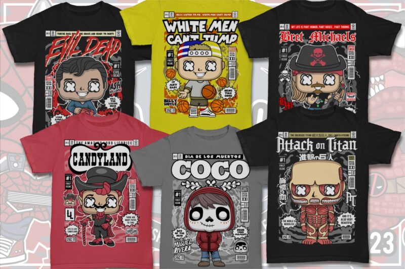 25 kid cartoon tshirt designs bundle #23