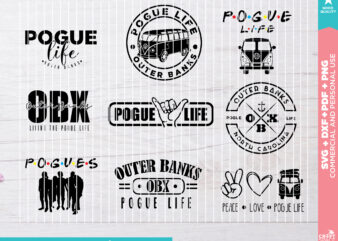 Pogue Life Outer Banks SVG, PnG, PdF, DXF for Cricut Explore Silhouette Cameo Studios