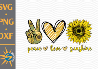 Peace Love Sunshine PNG Digital Files Includes t shirt illustration