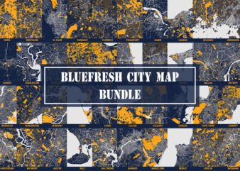 Bluefresh City Map Bundle t shirt template
