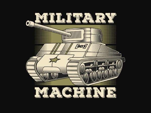 Retro military tank vehicle armour tshirt design