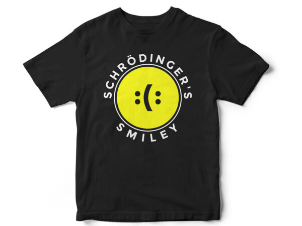 Schrodingers smiley, t-shirt design