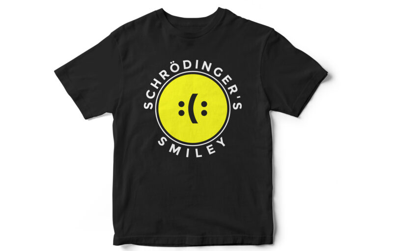 Schrodingers smiley, t-shirt design