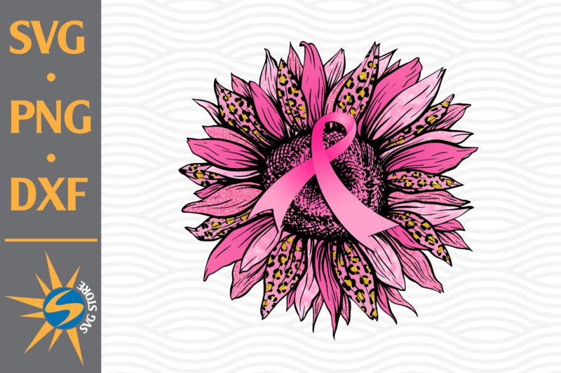 Sunflower Ribbon Cancer PNG File Files Include