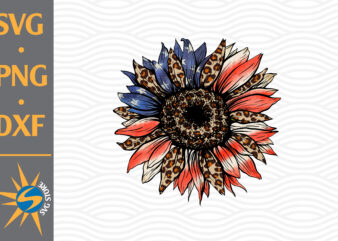 Sunflower American Flag PNG Digital Files Includes