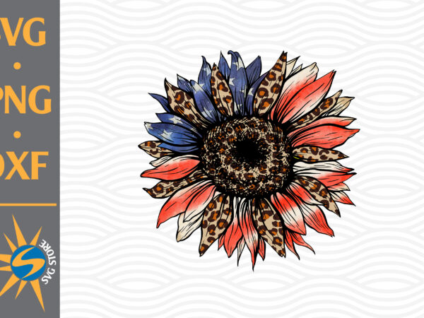 Sunflower american flag png digital files includes t shirt template vector