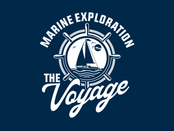 The sailboat voyage t shirt designs for sale