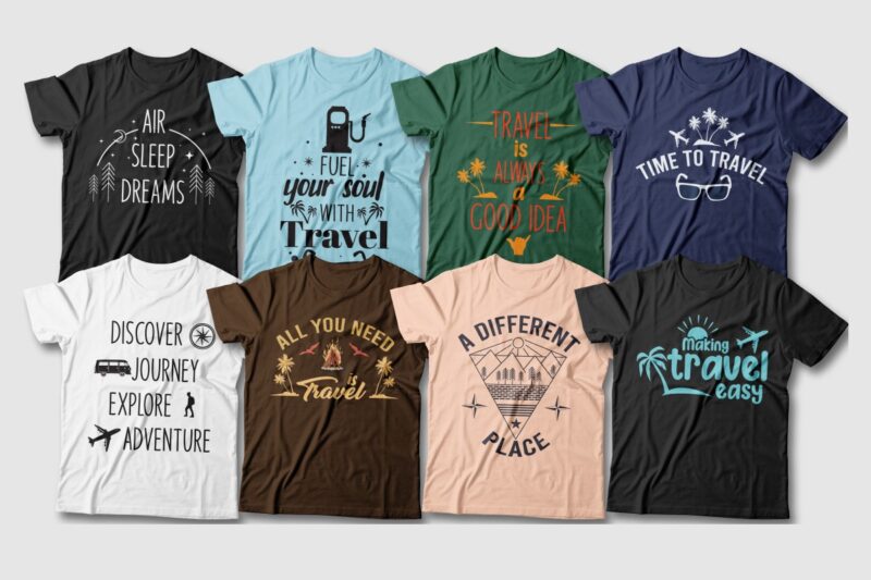Travel t-shirt designs bundle, Travel quotes, Travel sublimation bundle, Adventure, Travel more,