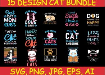 Cat Bundle SVG, Cat svg, kitty svg, Cute Cat SVG,cat head,cat face,mom mama cat svg, Funny Cats, Cat Silhouette, crazy cat love, Cat Design Png