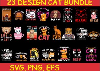 Cat Bundle SVG, Cat svg, kitty svg, Cute Cat SVG,cat head,cat face,mom mama cat svg, Funny Cats, Cat Silhouette, crazy cat love, Cat Design Png