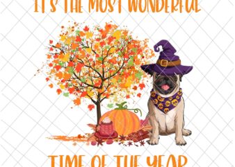 It’s The Most Wonderful Time Of The Year Pug Png, Love Dog Pug Png, Hello Fall Png, Happy Fall Y’all Png, It’s Fall Y’all Png, Autumn Png t shirt design for sale