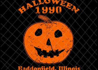 Halloween 1990 Pumkin svg, Halloween 1990 holiday spooky gift myers pumpkin haddonfield lllinols, Halloween svg, Pumkin svg, haddonfield lllinols