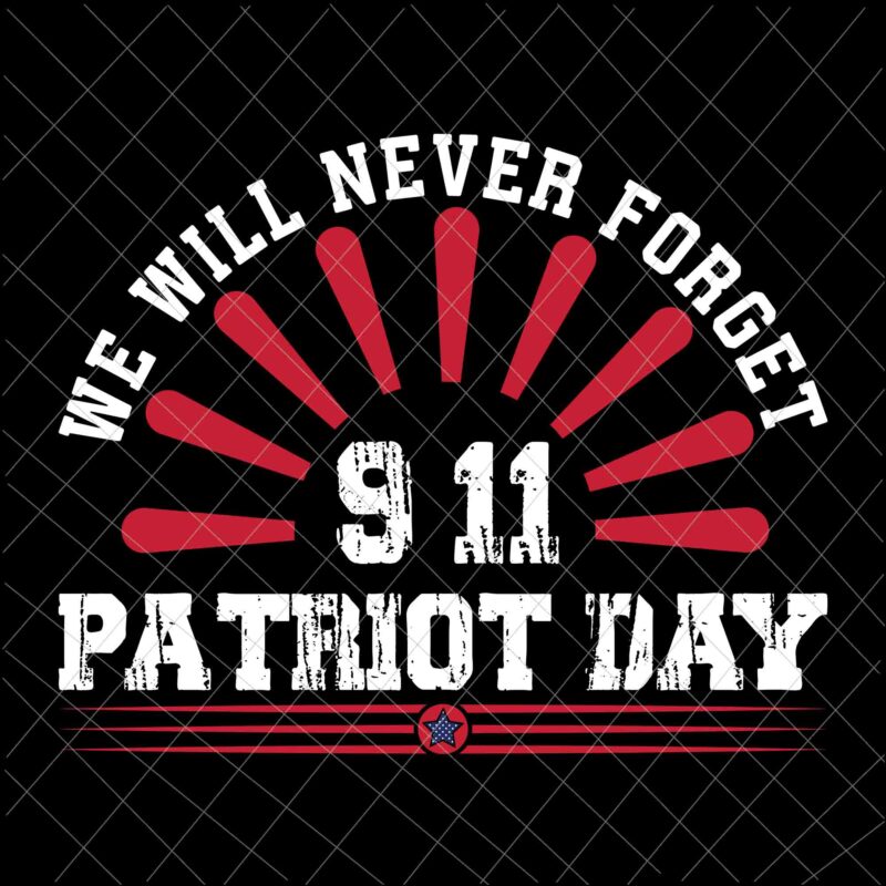 We Will Never Forget Svg, National Day Of Remembrance Patriot Day Svg, September 11th Never Forget svg, 9/11 Svg