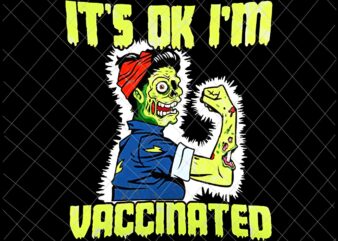 Halloween Party Png, It’s Ok I’m Vaccinated Png, Gothic Ugly Halloween Png, Halloween Design Png