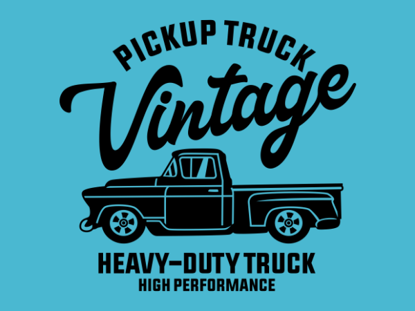 Vintage truck t shirt vector art