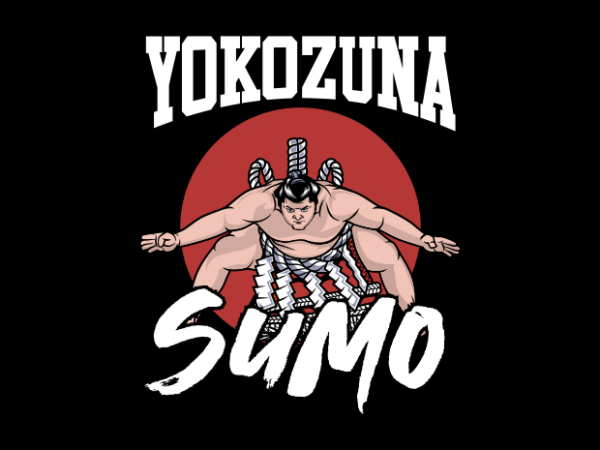 Yokozuna sumo t shirt design template