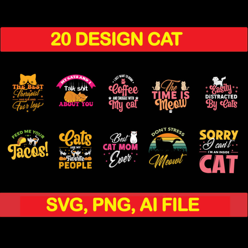 Cat bundle svg, cat svg, black cat svg, cat design, design cat bundle, cat vector, cat funny, cat design