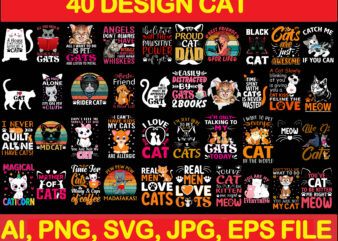 Cat bundle svg, cat svg, black cat svg, cat design, design cat bundle, cat vector, cat funny, cat design