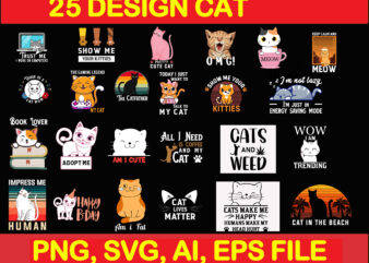 Cat bundle svg, cat svg, black cat svg, cat design, design cat bundle, cat vector, cat funny, cat design