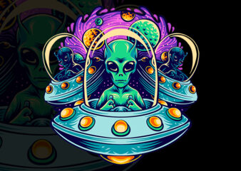 Alien terror t-shirt design