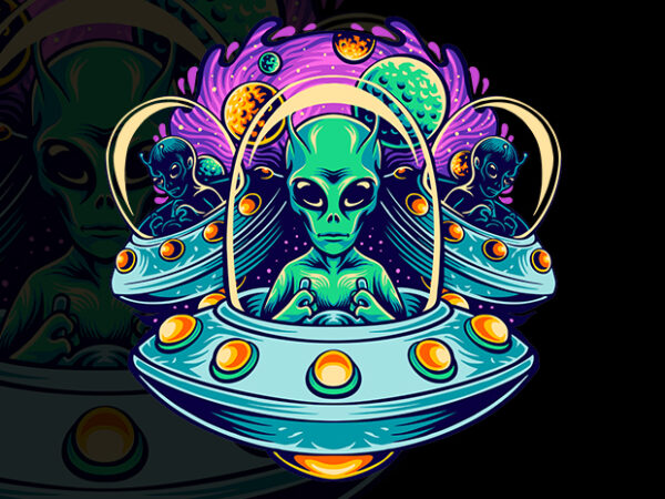 Alien terror t-shirt design