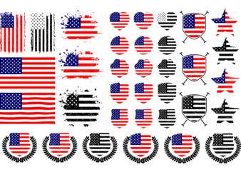 american flag svg bundle t shirt vector