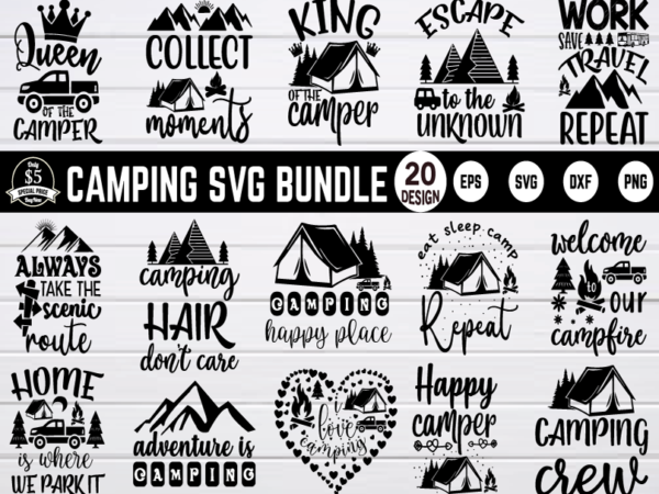 Camping svg bundle graphic t shirt