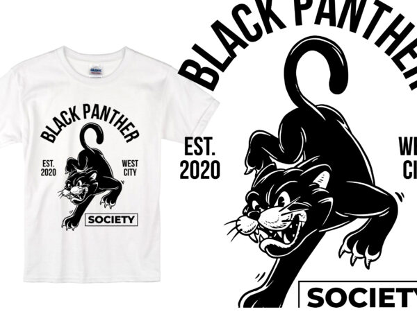 Black panther cartoon t shirt template