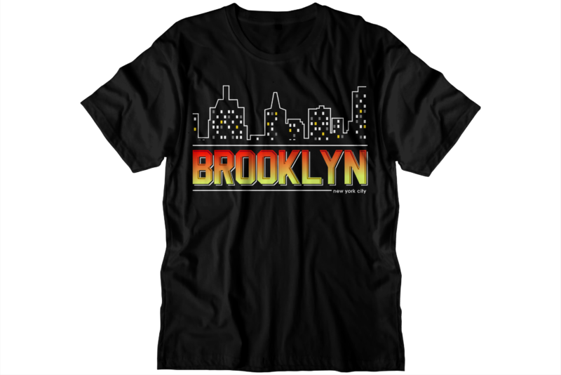 brooklyn urban city t shirt design