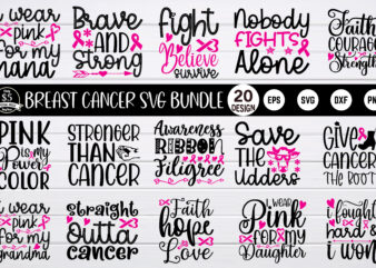 Breast cancer svg design Bundle