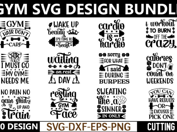 Gym svg bundle t shirt design template