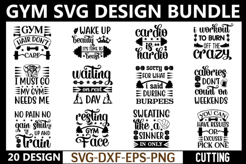 Gym svg bundle t shirt design template