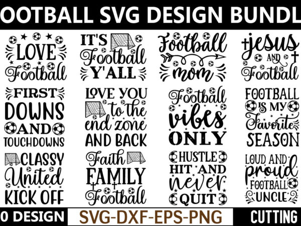 Football svg design bundle for sale!