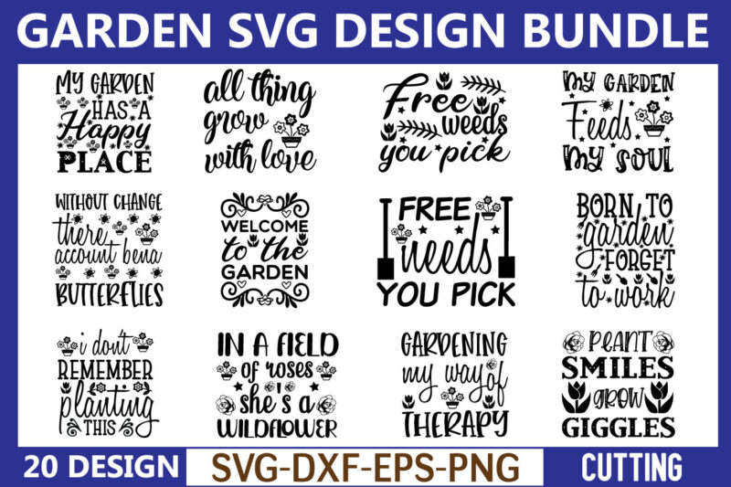 Garden SVG Bundle for sale!