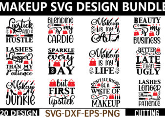 Makeup svg bundle t shirt designs for,cut file