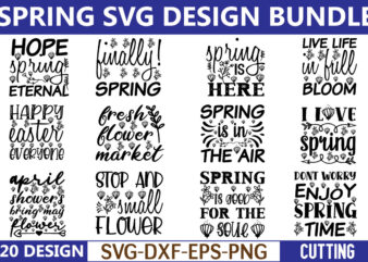 Spring svg bundle t shirt template vector