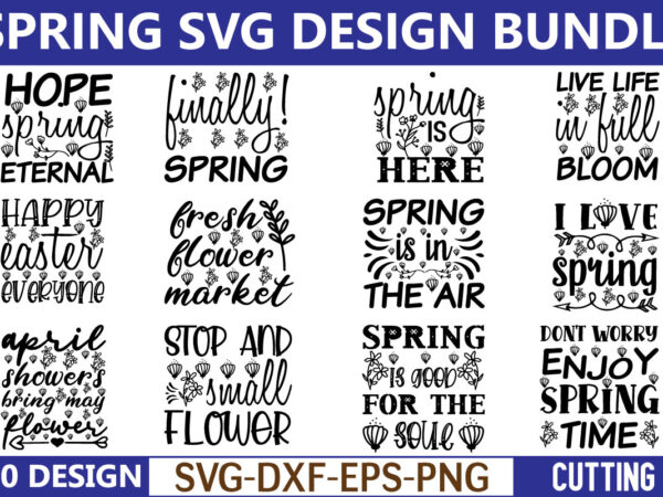 Spring svg bundle t shirt template vector