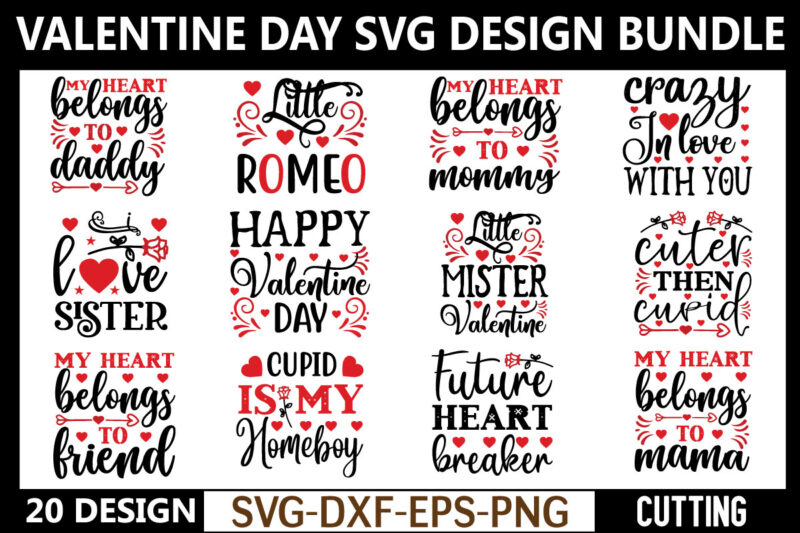 Valentines Day Svg Bundle for sale!